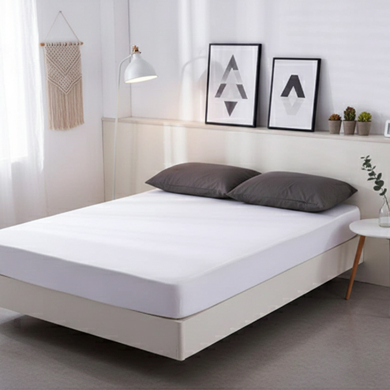 Home 1 White quilted mattress protector with padding and elasticated corners - Homezone India luxury bedding